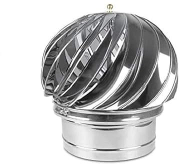 Kaminaufsatz Schornsteinaufsatz Edelstahl drehbarer Kugelaufsatz Lüftungsaufsatz Kaminhaube Schornsteinabdeckung Kaminlüfter (180 mm)