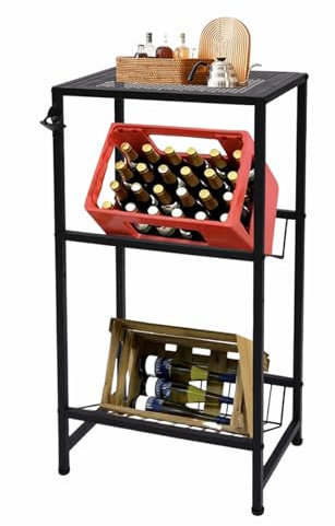 Ciounmb Getränkekistenregal, freistehend Kistenständer Getränkeregal Wasserkistenregal Bierkistenregal (50 * 33 * 98cm/19.68 * 12.99 * 38.58inch)