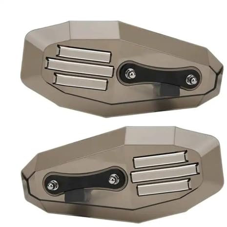 Schutz Griff Motorrad-Handschützer Polycarbonat-Metall-Schutz-Motorrad-Hand-Windschutz Für Radfahren Handprotektoren(Smoke)