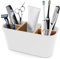 Criveple Porte Brosse à Dents et Dentifrice, Support de Brosse à 5 grilles pour Salle de Bain, Bureau, Famille (Blanc)