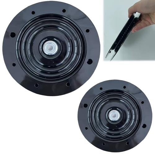 MREGLHUI Drehbeschlag 360° Drehbar Drehplatte, Schwerlast Drehteller Kugellager, Ersatzteile,Universeller Plattenspieler Für Den Heimgebrauch,Für Hocker, Tische, Bücherregale,Schwarz,10in