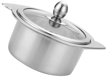Alipis Olla Caliente De Acero Inoxidable De Compatible Con Cocinas De Inducción Con Tapa Para Estofados El Hogar Diseño Práctico Para Uso Diario