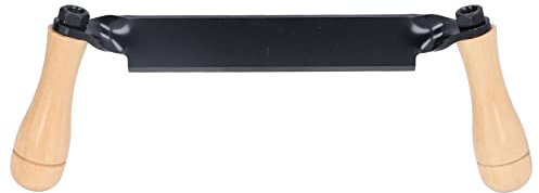Gsycle Coltello da Disegno Dritto, in Acciaio tungsteno Tipo Dritto Sicuro disegnare Strumento Strumento utensile rimozione della Corteccia con Manico in Legno per Recinzione in Legno (10 Pollici)