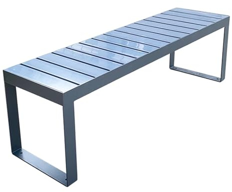Gartenbank Metall wetterfest Hochwertige Gartenbank aus verzinktem Stahl gartenbänke wetterfest Sitzbank 400 kg belastbar 120 cm Balkonbank Bank for Balkon Terrasse