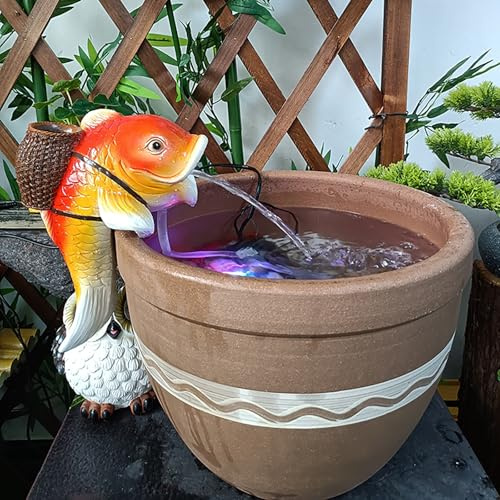 ZYZSY Fontaines pour bassins d'animaux, cracheurs d'étang pour Petits étangs, Gargouille en polyrésine, pour étangs de Koi, pour Embellir Et Espaces Extérieurs