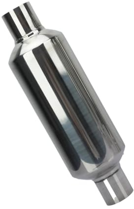 Tubo De Escape Trasero Silenciador de escape universal de 3/2,5/2/2,25 con resonador en espiral para coche, sonido profundo, longitud de 13,8 Cola Tubo Escape(3inch Outlet)