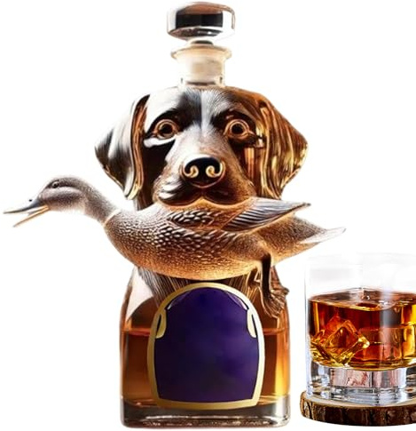 Botellas de Licor Botella De Vidrio Decantador De Whisky Con Forma De Perro