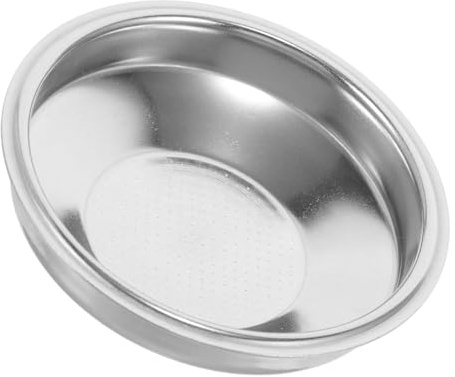 Stainless Steel Espresso Filter Cup Reusable for Coffee Machine | Polished Surface, Easy to Wash, Good Straining Effect, for Coffee Bar and Home Use, Silver Finish
