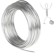 Basteldraht 3mm, 15m Dicker Biegsamer Draht zum Basteln Schmuckdraht Silber | Weicher Aluminiumdraht Bindedraht Modellierdraht für Modellierung, Blumenherstellung, Puppen DIY, Schmuckherstellung