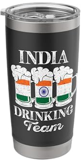India Drinking Team Funny Indian Party Beer Festival Stainless Steel Insulated Tumbler