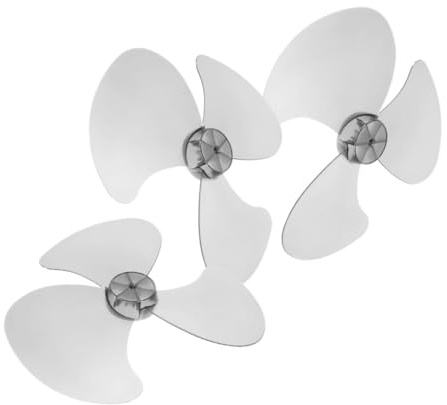 HOUDERCO Pale Ricambio Ventilatore da Tavolo 16 Pollici Set 3 Pezzi in Plastica Trasparente Spessa Compatibile Ventilatori Domestici Silenziose Facile Installazione