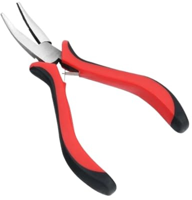 Compatible for 1Pc 4.9Inches Small Bent Nose Plier Hair Extension Accessories Tools