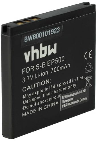vhbw 1x Akku kompatibel mit Sony-Ericsson SK17a, SK17, SK17i, E16I, E16, Kurara, Kanna, E15i, E15 Handy Smartphone Telefon (700 mAh, 3,7 V, Li-Ion)