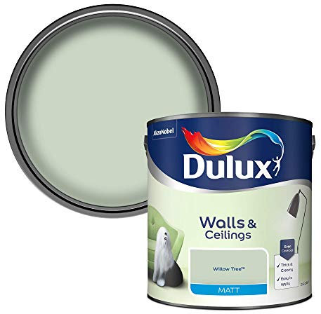 Dulux Matt Emulsion Paint For Walls And Ceilings - Willow Tree 2.5 Litres