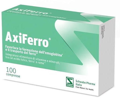 AxiFerro 100 compresse - Integratore Alimentare Di Minerali E Vitamine In Grado Di Fornire Una Quota Supplementare Di Ferro