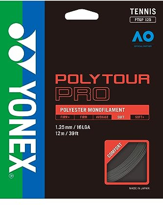 Yonex Poly Tour Pro String Set - Black, 1.25 mm
