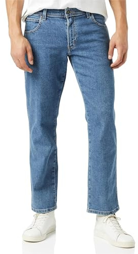 Wrangler Durables Regular Fit Vaqueros, Stonewash, 33W / 34L Hombre