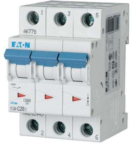 Eaton PLSM-C20/3-MW Leitungsschutzschalter 20A 3P 3-polig C-Charakteristik LS-Schalter ( 242475 alt 245003 )