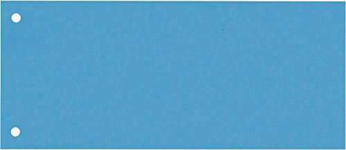 Papiertiger Qualitäts Trennstreifen 10,5x24cm Kraftkarton durchgefärbt gelocht (100er Packung, Dunkelblau)