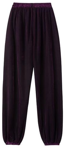 XUHCLY Adult Karate Trousers,Martial Arts Karate Suit,Kung Fu Pant Women Men Traditional Karate Tai Chi Pants(Size:XS,Color:Grape-Purple)
