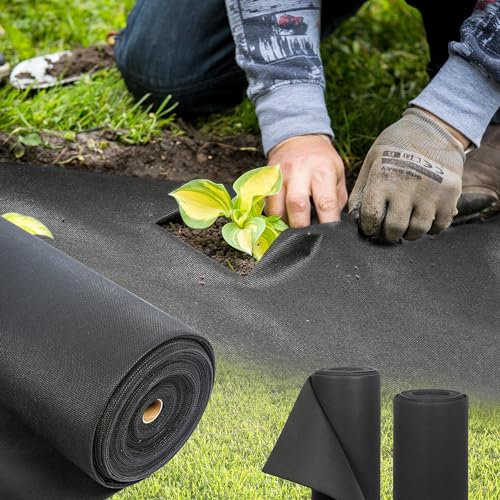 Toolerando Malla antihierbas, Fieltro antimaleza para jardín – Permeable al agua, resistente, resistente a los rayos UV, 15 x 2 m (30 m²), 150 g/m²