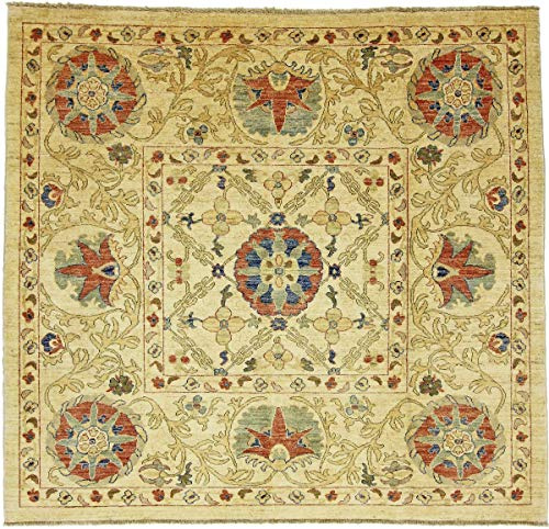 Nain Trading Arijana Klassik 190x180 Handgeknüpft Orientteppich Quadratisch Teppich Wolle