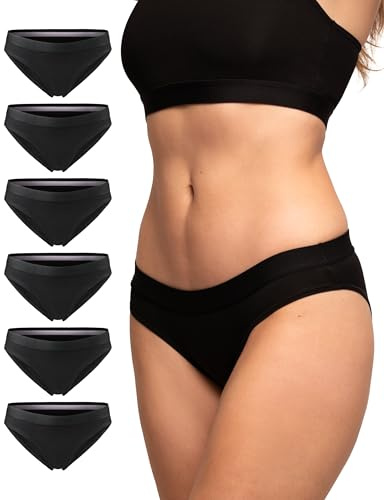 DANISH ENDURANCE Women's Knickers, Organic Cotton Underwear, Panties, Soft Ladies Pants, Comfortable Bikini Briefs, For Daily Wear, 3 or 6 Pack