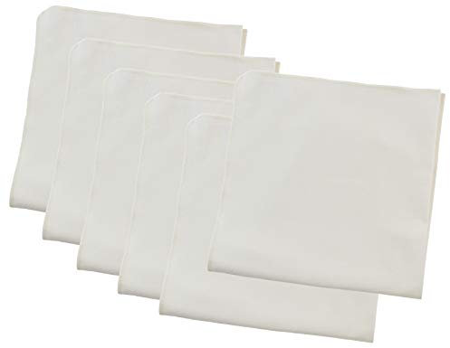 Bio Moltontücher 100% Bio-Baumwolle (kbA) GOTS zertifiziert, Natur, 80 x 80 cm - 6er-Set