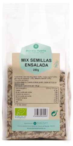PLANETA HUERTO | Mix de Semillas para Ensalada ECO 250 g – Mezcla Nutritiva de Semillas para Enriquecer Tus Platos