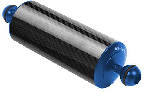 FEICHAO D60 mm Tauch Schwimmer Wasserlampe, Arm 108 g – 584 g 2,5 cm Doppelball 5/8/10/12 Zoll Unterwasserkamera(20,3 cm – 312 g, blau)