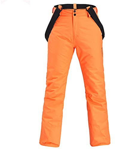Skihose Damen Winter Sport Outdoor Verdickung Hose Männer Winddicht Wasserdicht Warm Snowboard Hose Sport Warm Orange XXL