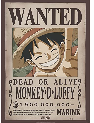 ABYSTYLE GBEye - ONE PIECE Poster Wanted Luffy (52x38cm)