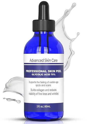 Advanced Skin Care Glycolic Acid Face Peel Serum 70% Strength - at Home Chemical Peel for face 2oz