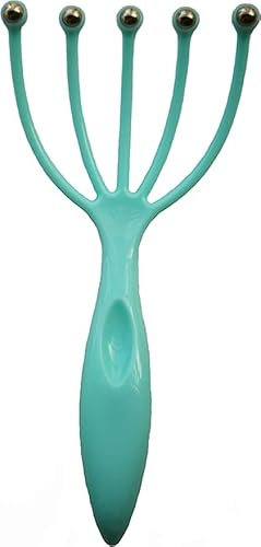 Saraoriginalshop Massaggiatore Manuale Relax con 6 Sfere in Acciaio Terapeutiche Vari Colori Antistress Relax Vari Colori Cuoio Capelluto Circolazione Muscoli