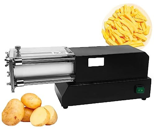 SONLED Electric French Fry Cutter, Commercial Stainless Steel Electric Potato Chip Cutter with 8/10/12mm Blades, Heavy Duty Professional French Fries Making Tool for Household Kitchen Restaurant 12mm