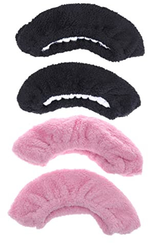 BCOATH Plüsch Schlittschuhüberzüge Für Eiskunstlauf Und Eishockey XL Langlebig Wasserabsorbierend Schutzhülle Für Schlittschuhe in Hellrosa Und Schwarz