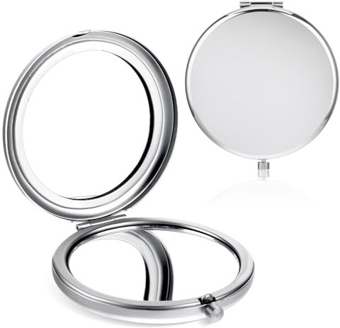 YUXIANLB 1/2 Taschenspiegel Mit Vergrößerung Taschenspiegel Spiegel Klein Klappbar Mini Spiegel Handspiegel für Geldbörse Handtasche Tasche