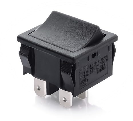 Interruptor Bipolar 10A/250V 24x21mm DPST 4P Homologado VDE,etc (5 Unidades)