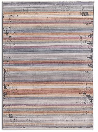 Astra Hochwertiger Teppich Wohnzimmer, Schlafzimmer - Kurzflorteppich - Flachgewebe Moderne Muster - buntes Design - Teppich Streifen bunt 200 x 285 cm