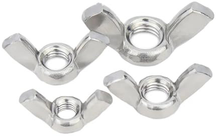 FANNIXI Big Ear Hand Tight Mutter 5-10 Stück Flügelmuttern M3 M4 M5 M6 M8 M10 M12 304 Edelstahl Flügelmuttern handfest anziehen Mutter DIN315 (Size : M12(5PCS))