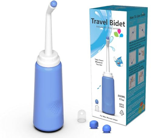 Giural Bidet Portable Soin Post-Partum - 500Ml Peri Bottle Femmes - Douche Intime Perinée Jet À l'envers - Pompe Lavage De Voyage Après L'accouchement