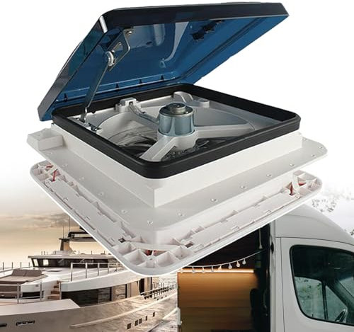 pealiritansemen Ventilatore da Tetto per Camper, Ventilatore da Tetto per Camper, Ventilatore da Tetto per Roulotte 12V, per Camper, Camper, Roulotte, Dimensioni di Apertura 28 * 28 Cm