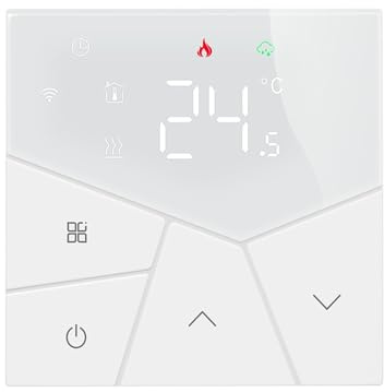 Thermostat, Thermostat Tuya Smart Home Life, régulateur de température, Chauffage électrique Sol, chaudière à gaz avec capteur,Commutateur de contrôle de température(TGP55W,WPB(5A))