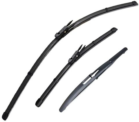 WBLDP-SDGT Balai D'essuie Glace pour Smart ForTwo W451 Coupe 2007-2014 23”+21”+10”, Essuie-Glace Voiture pour Pare-Brise Avant et Arrière Caoutchouc Accessoires