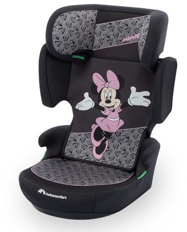Bebeconfort Disney Road Safe i-Size, Seggiolino Auto 15-36 kg isofix, 3,5-12 anni (100-150 cm), Seggiolino Auto Minni, Pieghevole, Installazione Cintura, Poggiatesta 14 Posizioni, Authentic Minnie