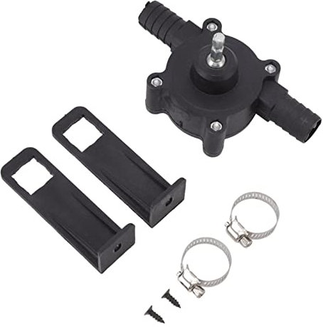 Electric Drill Self Priming Pump Heavy Duty Manual Water Oil Fluid Transfer Tool for Home Garden Use Plastic Material 7 Accessories Included