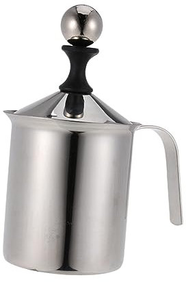 KICHOUSE 800cc Montalatte Inossidabile Schiumalatte Per Cappuccino e Utensile Facile Usare e Caffetteria