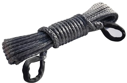 1 stück Grau 10mm * 15m 3/8 Seilverlängerung Synthetische Windenverlängerungsseil for Abschleppen von Autos Fahrzeugen Recovery Autos