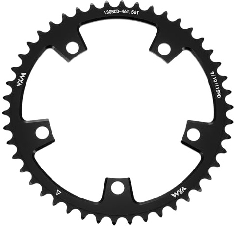 sourcing map Bike Chainring, Round Narrow Wide Single Aluminum Chainring Chainwheel for Road Bike