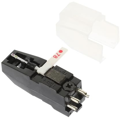 Puntina Giradischi Doppia Ago, Ricambio per Grammofono Bianco Abs | Forma Multilivello, 200-300mv, Pressione Ago 40±10mn, Elevata Separazione Stereo, Sostituzione Usurata Colore Casuale